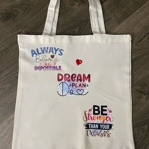 Inspirational White Tote Bag